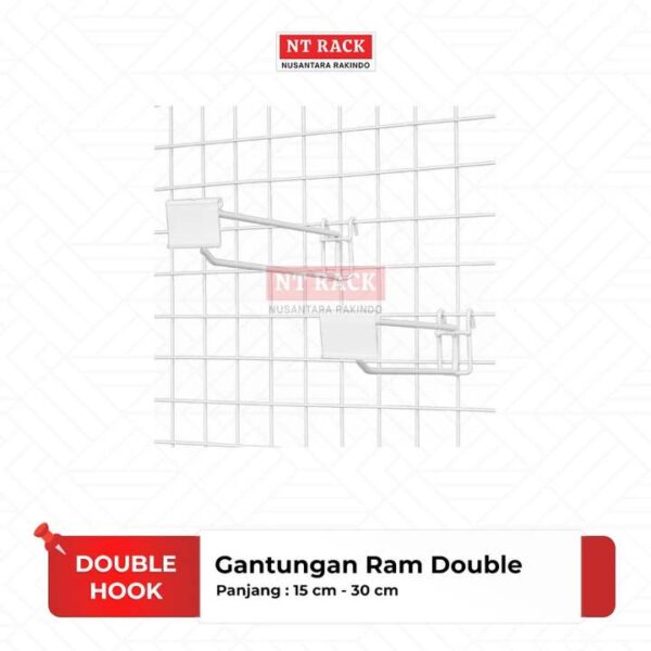 Double Hook Gantungan Ram Display
